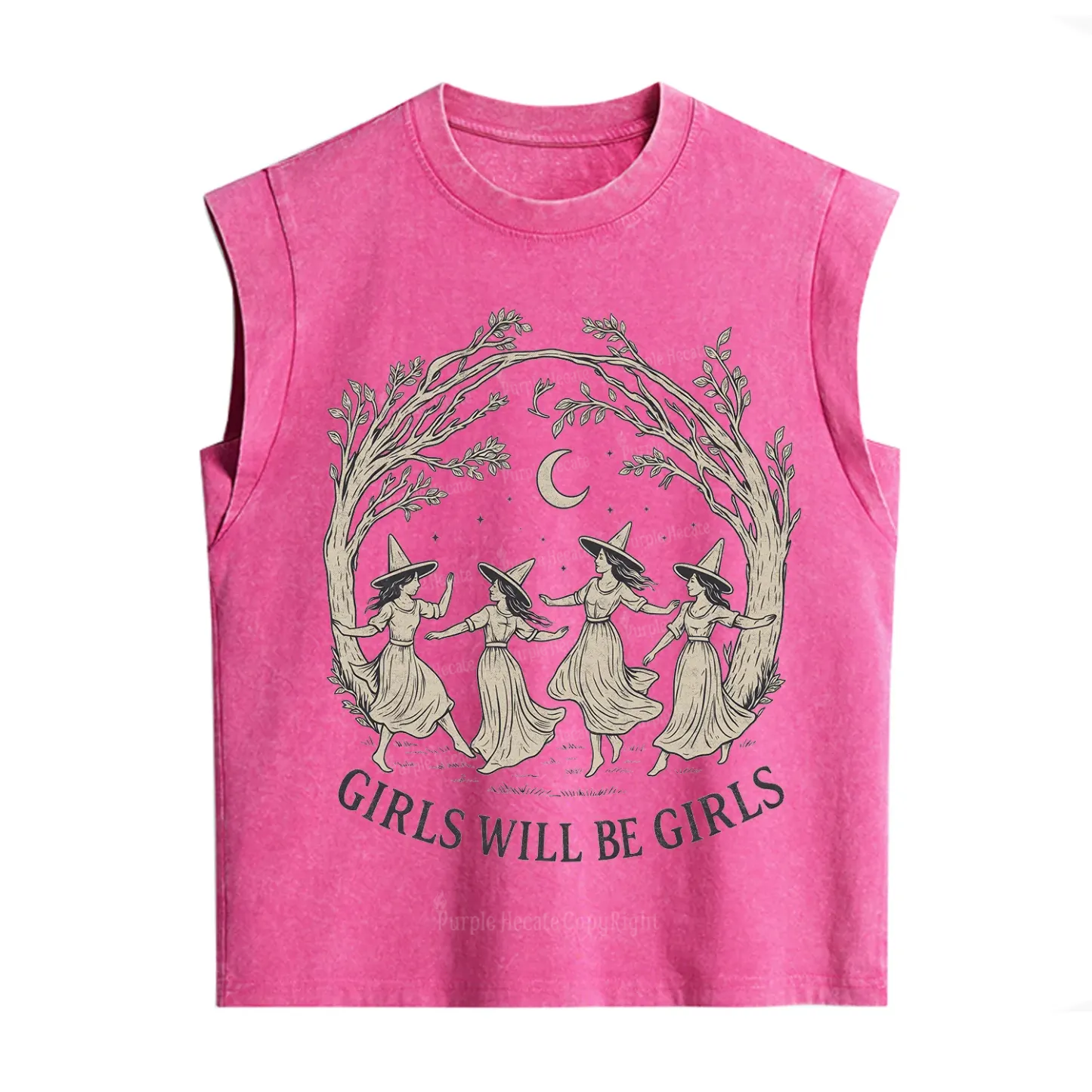 Purplehecate Girls Will Be Girls Witch Vintage Washed Tank