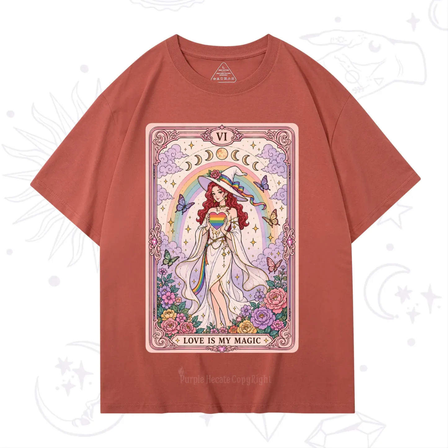 Purplehecate The Love Is My Magic Tarot Pride T-Shirt
