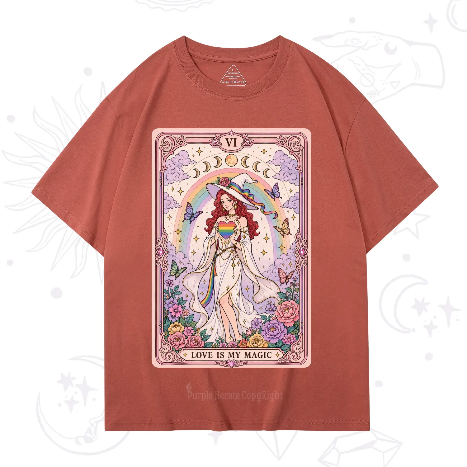 Purplehecate The Love Is My Magic Tarot Pride T-Shirt