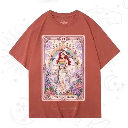 Purplehecate The Love Is My Magic Tarot Pride T-Shirt