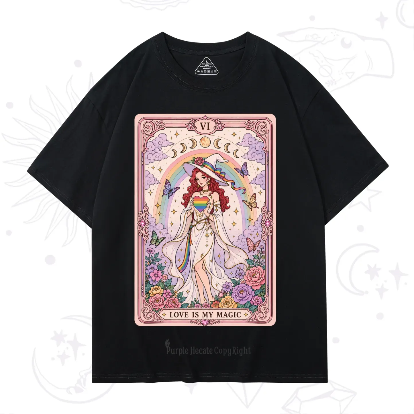Purplehecate The Love Is My Magic Tarot Pride T-Shirt