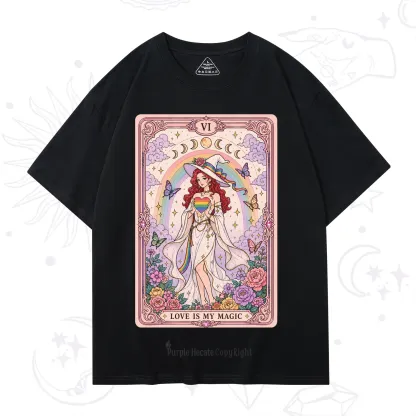 Purplehecate The Love Is My Magic Tarot Pride T-Shirt