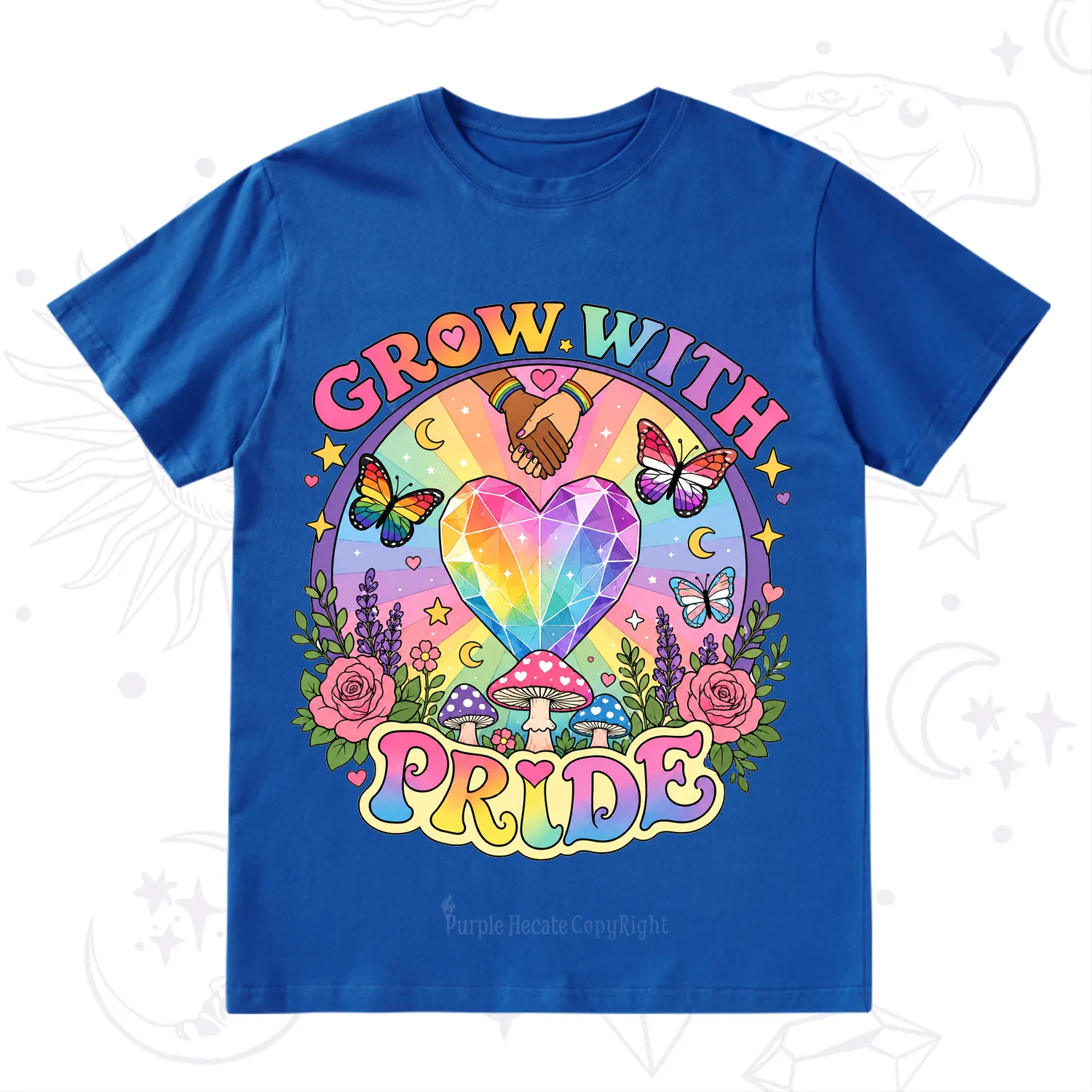 Purplehecate Grow With Pride Rainbow Heart T-Shirt