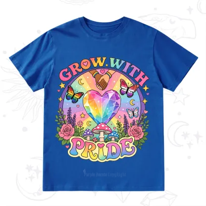 Purplehecate Grow With Pride Rainbow Heart T-Shirt