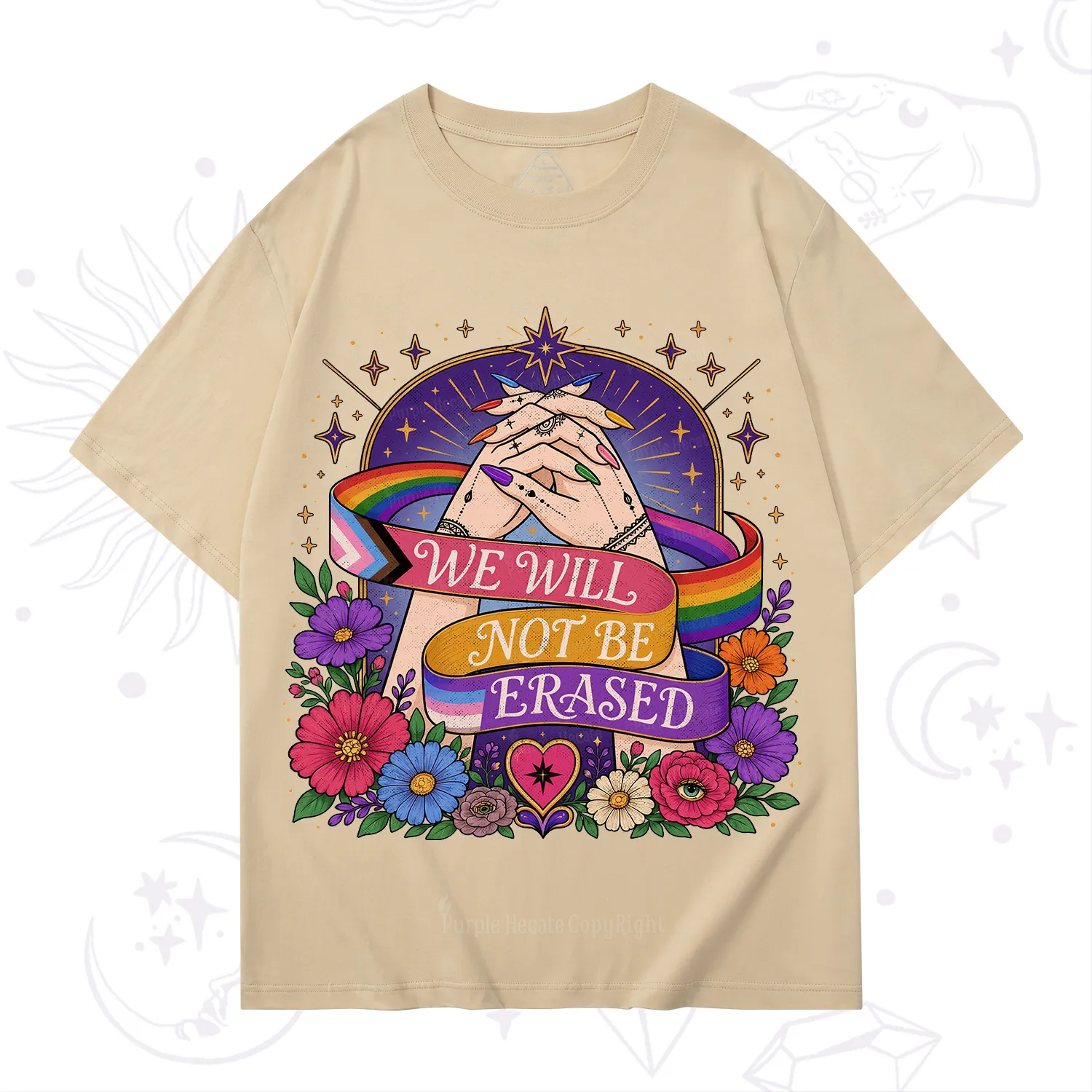 Purplehecate We Will Not Be Erased Pride T-Shirt