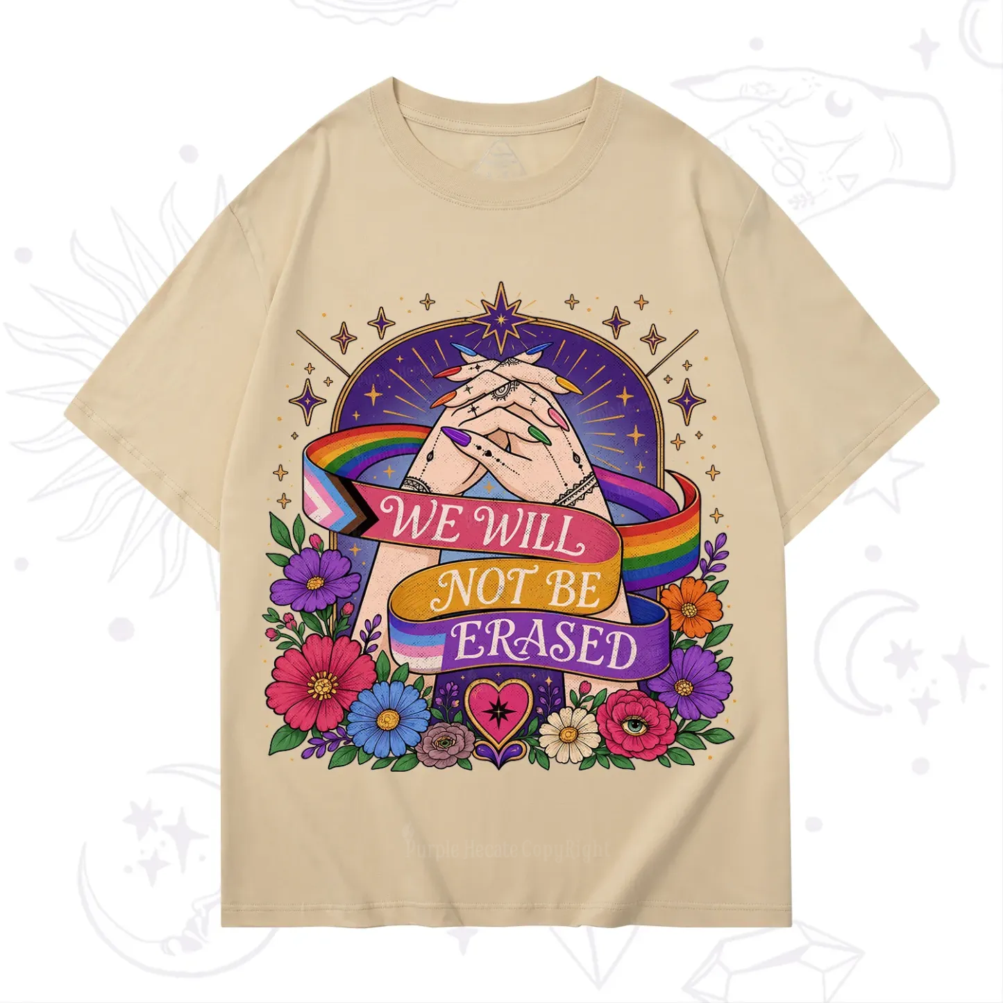 Purplehecate We Will Not Be Erased Pride T-Shirt