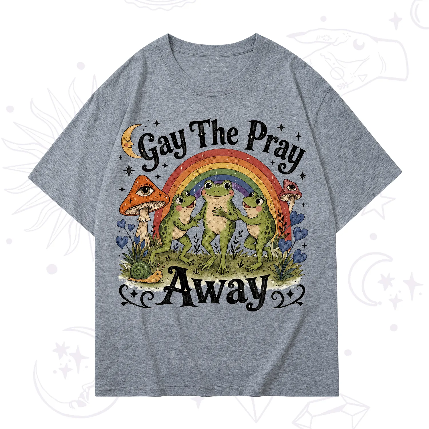 Purplehecate Gay The Pray Away Frog Pride T-Shirt