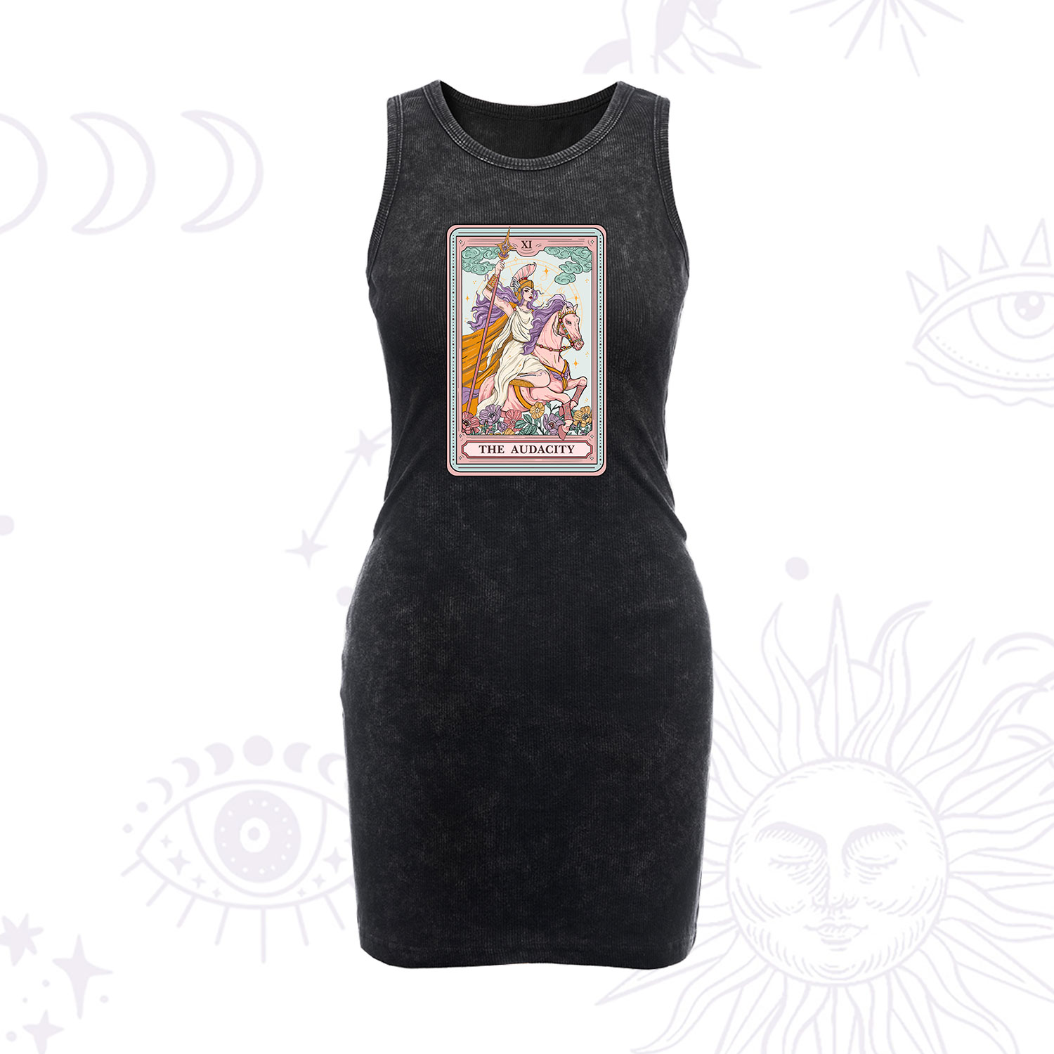 Purplehecate The Audacity Tarot Card Vintage Bodycon Tank Dress