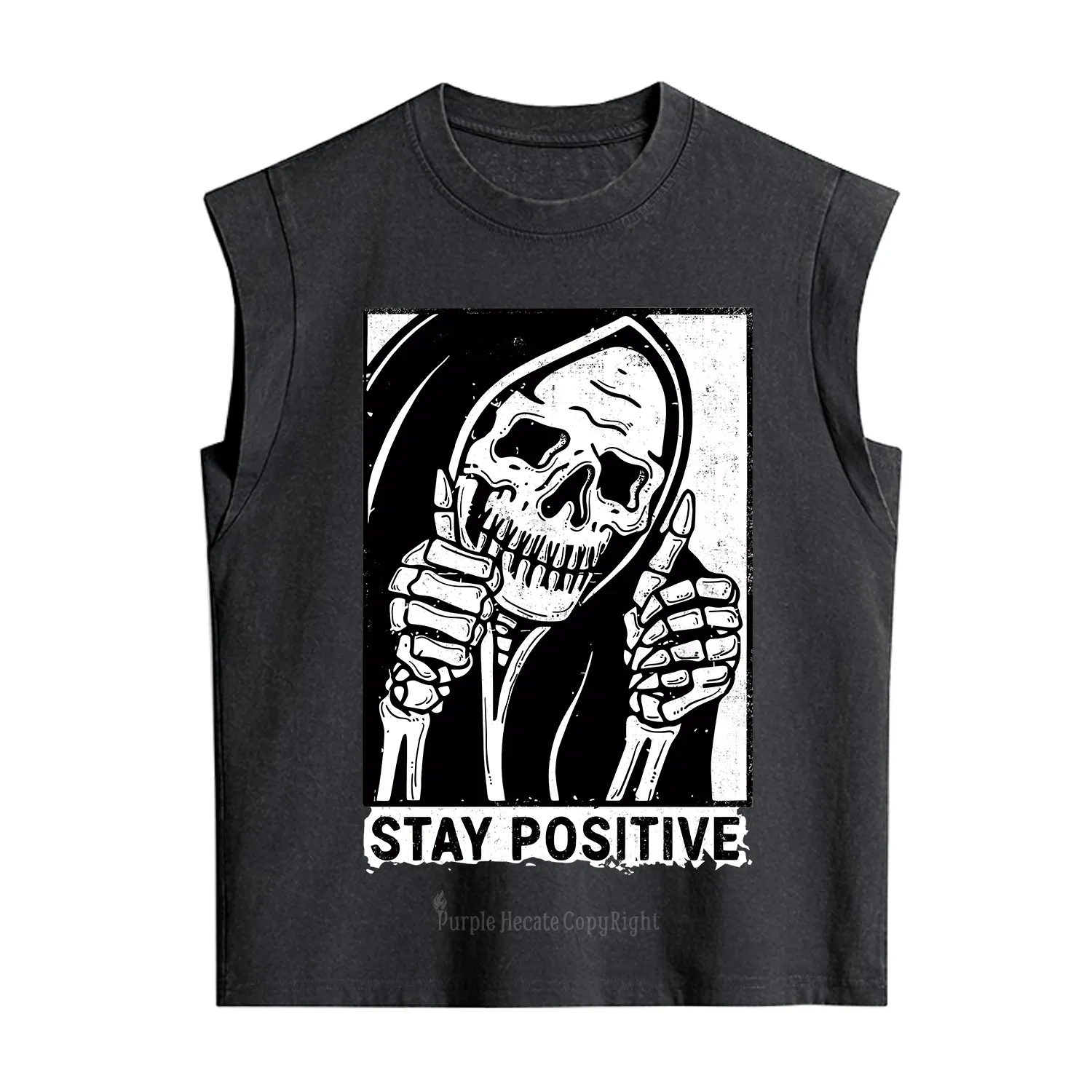 Purplehecate Stay Positive Vintage Washed Tank
