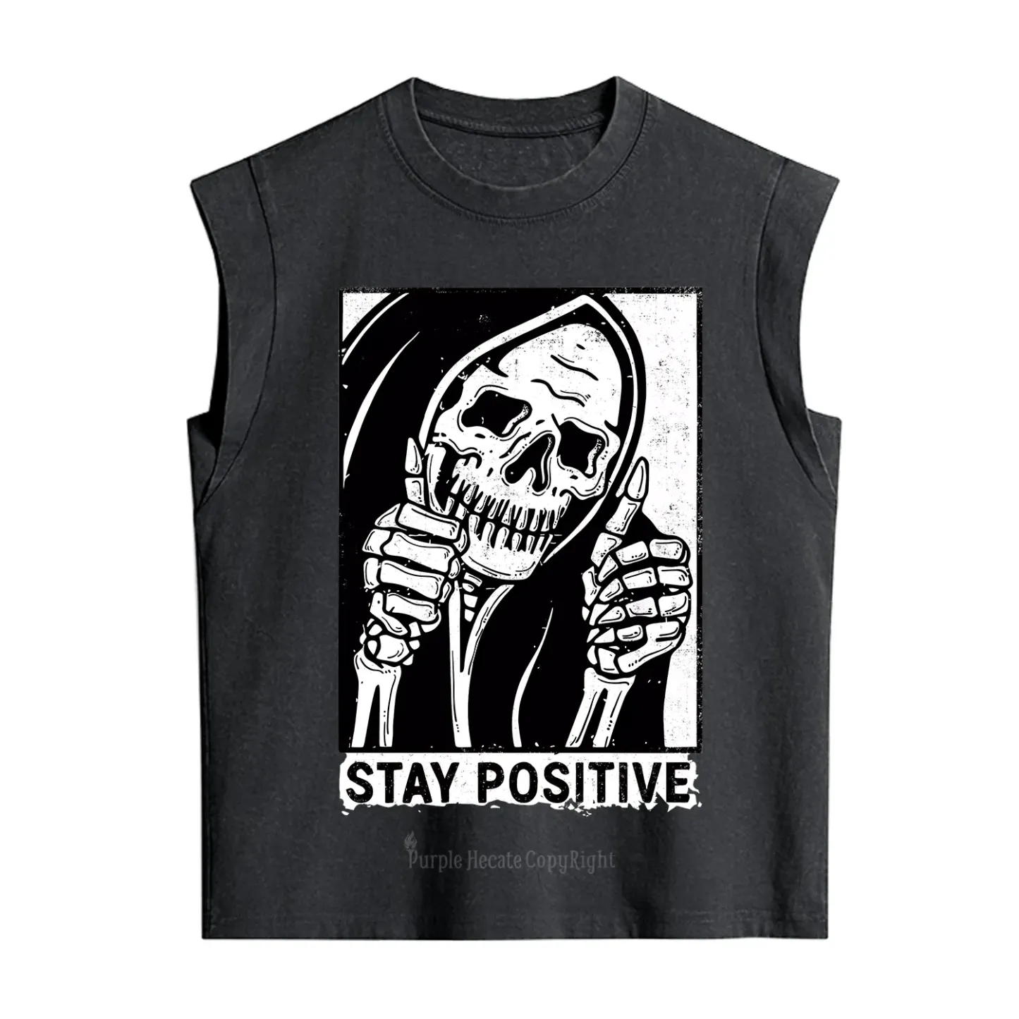 Purplehecate Stay Positive Vintage Washed Tank