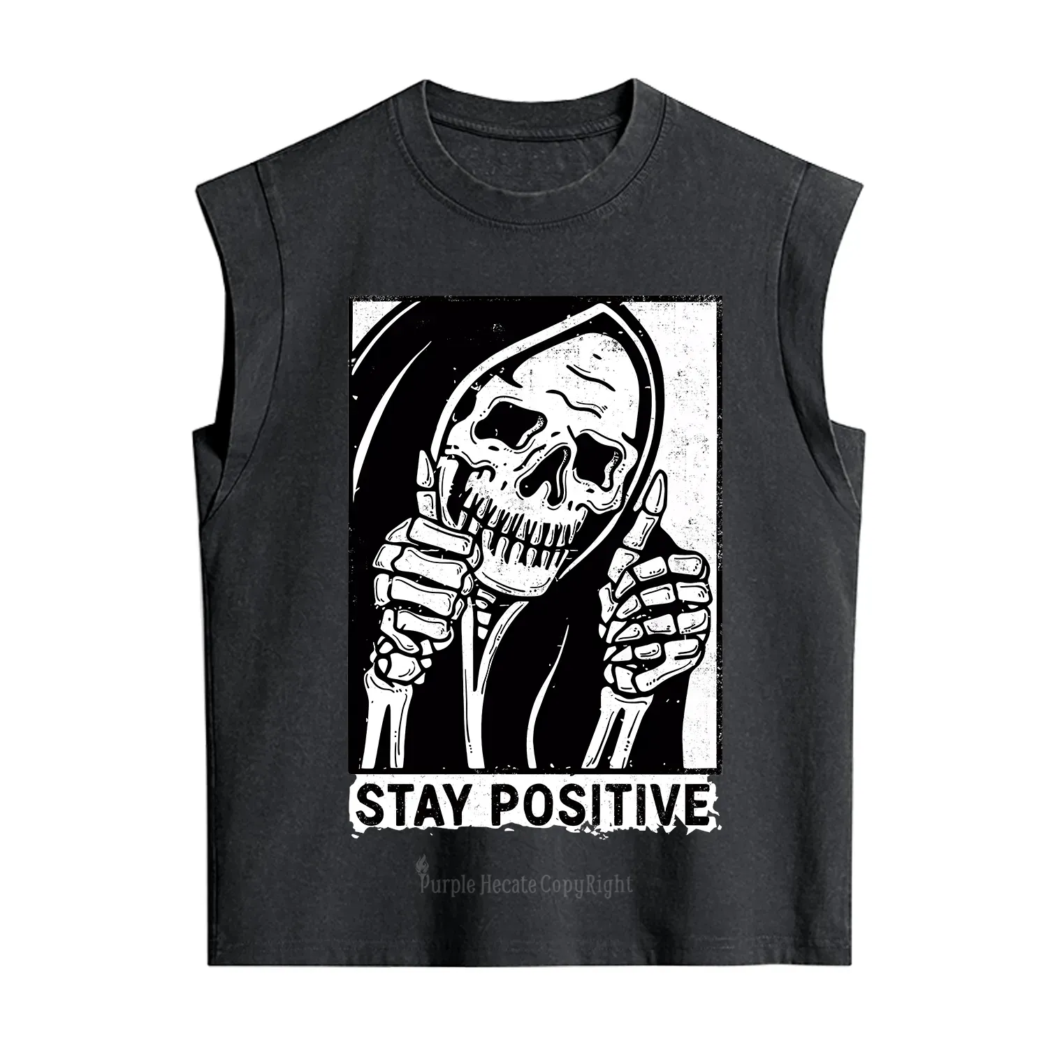 Purplehecate Stay Positive Vintage Washed Tank
