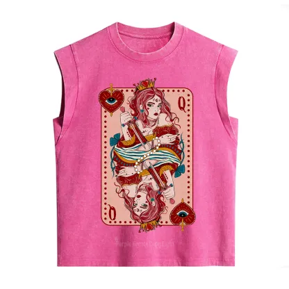 Purplehecate Queen of Hearts Vintage Washed Tank