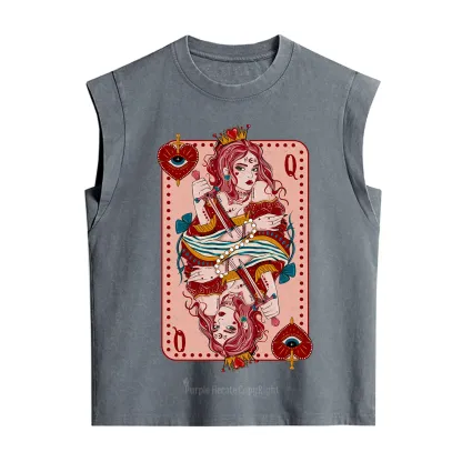 Purplehecate Queen of Hearts Vintage Washed Tank