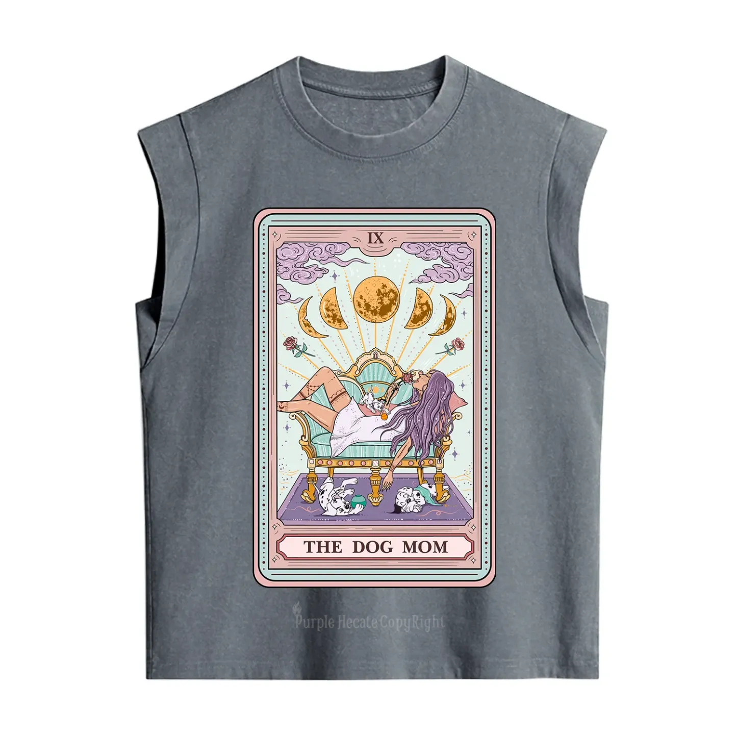 [Copy]Purplehecate Queen of Hearts Vintage Washed Tank