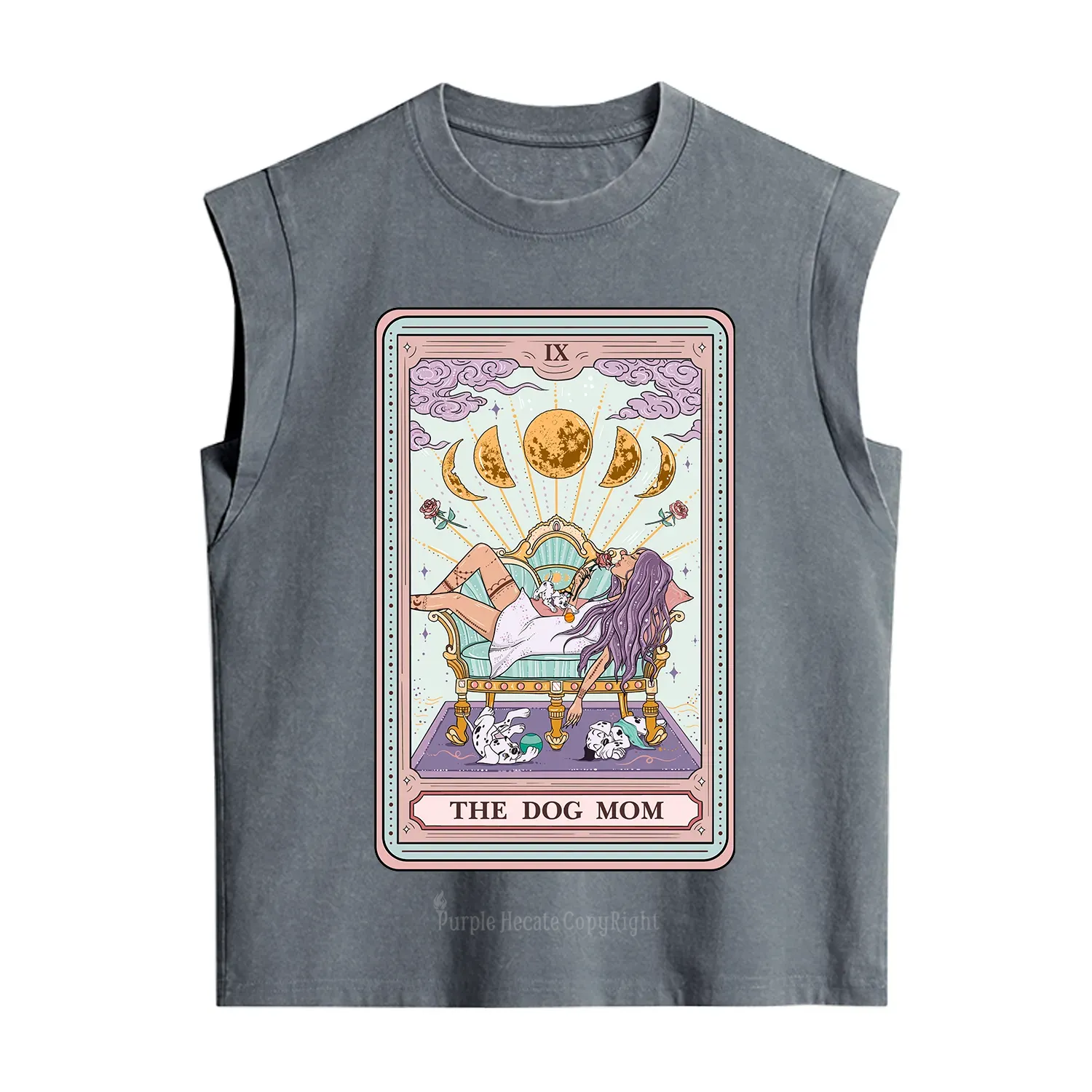[Copy]Purplehecate Queen of Hearts Vintage Washed Tank