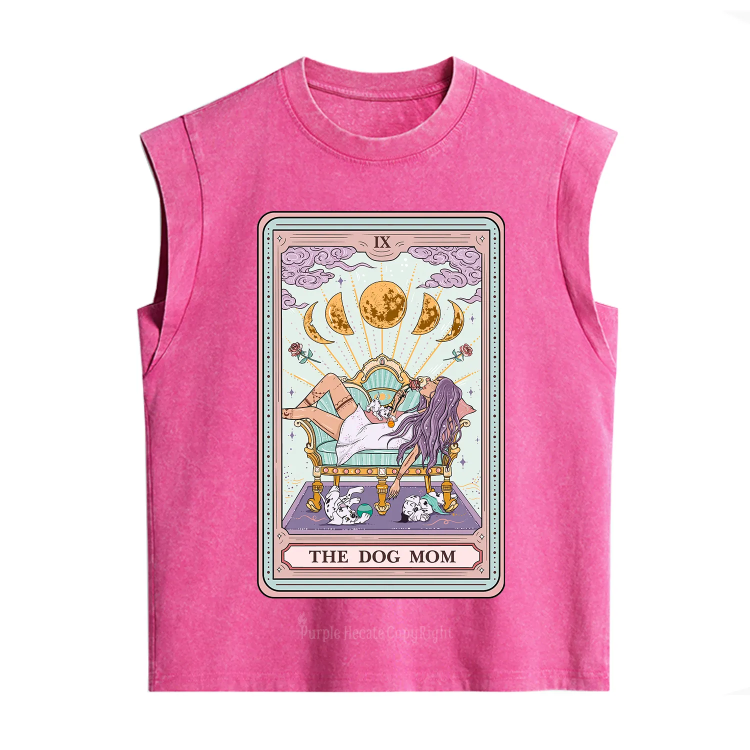 [Copy]Purplehecate Queen of Hearts Vintage Washed Tank