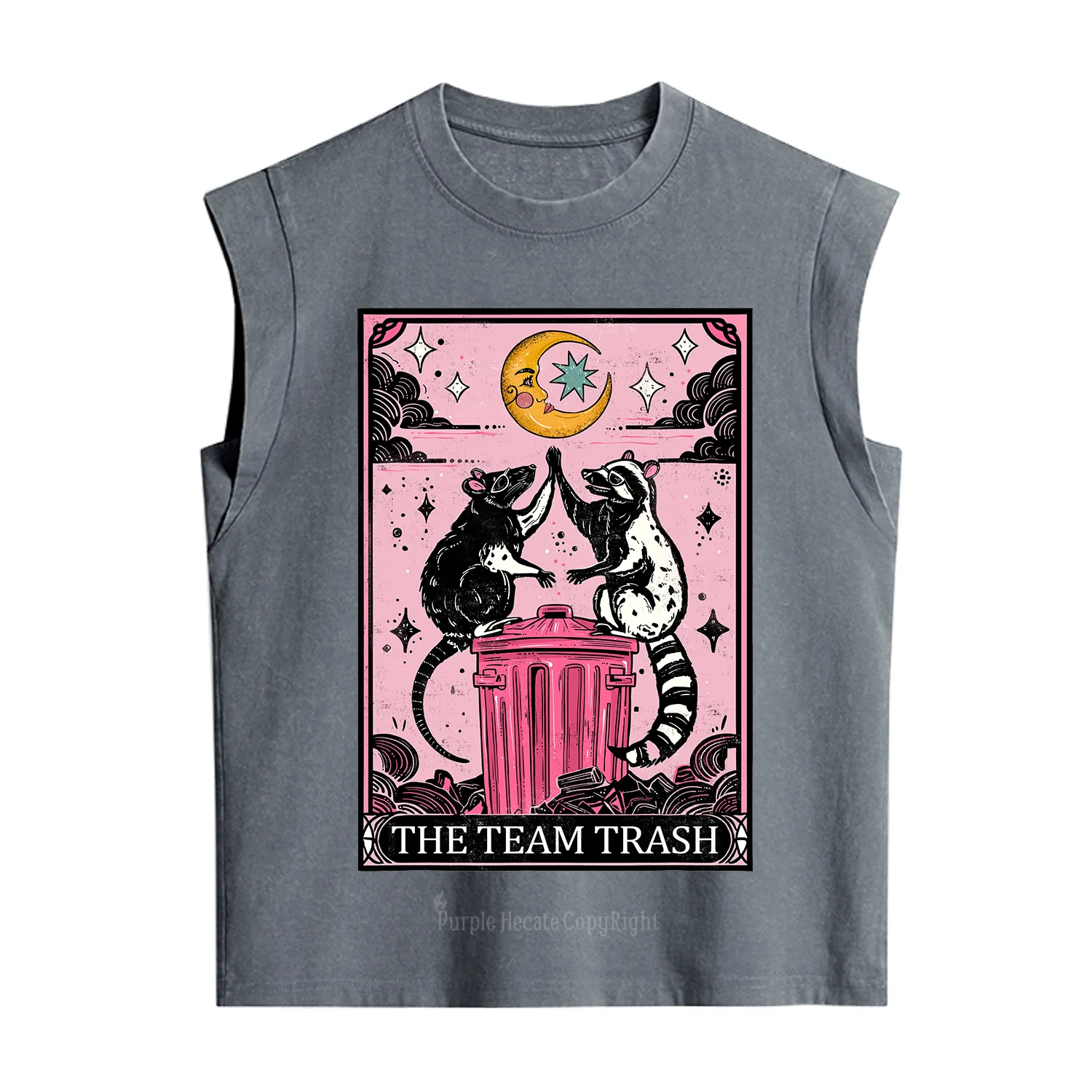Purplehecate The Team Trash Opossum Tarot Vintage Washed Tank