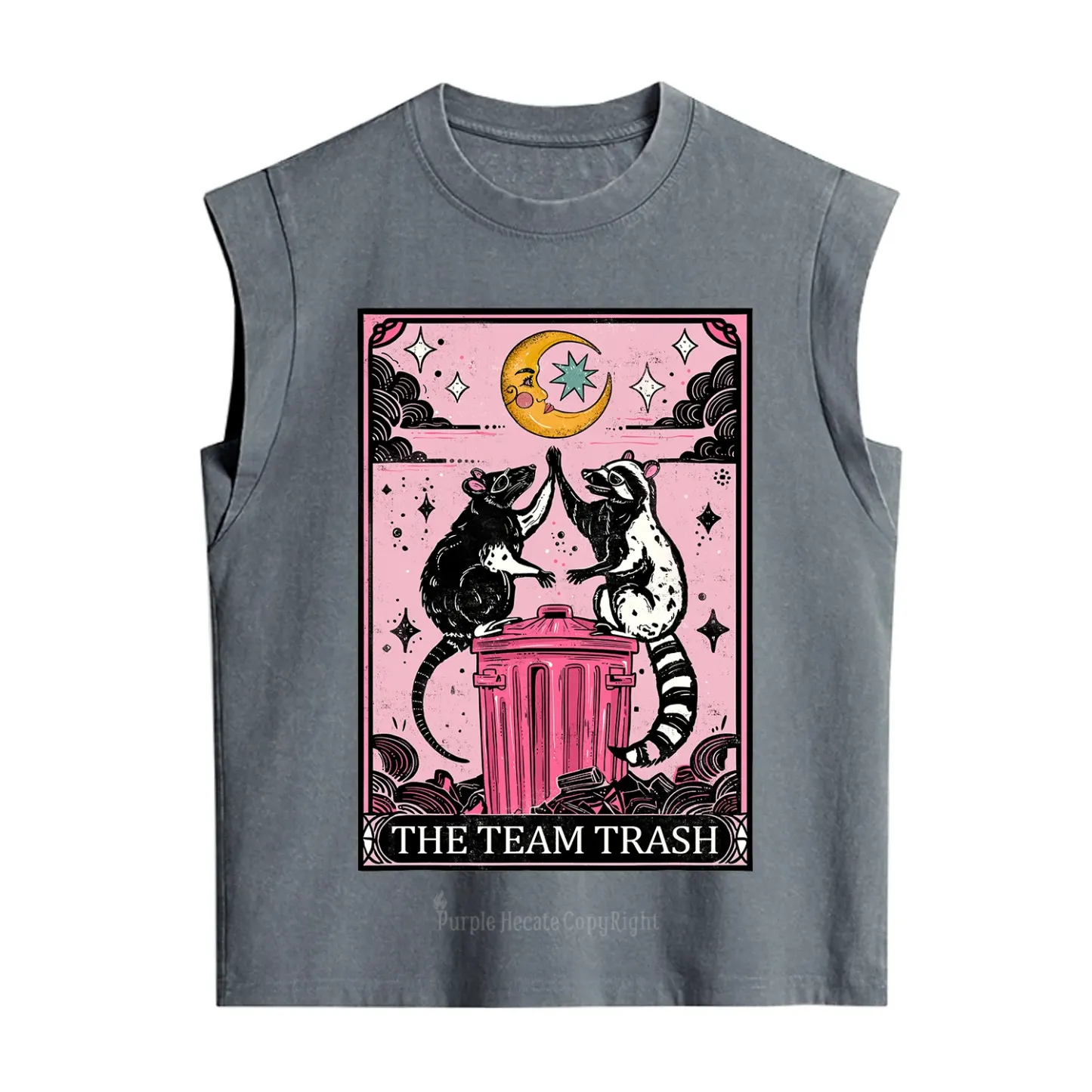 Purplehecate The Team Trash Opossum Tarot Vintage Washed Tank