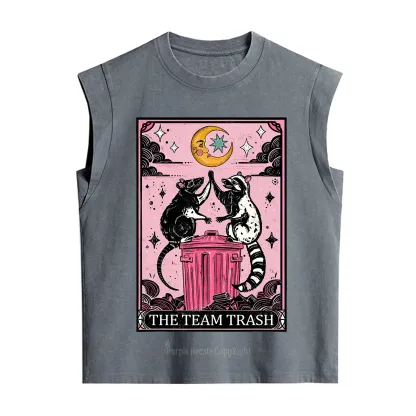 Purplehecate The Team Trash Opossum Tarot Vintage Washed Tank