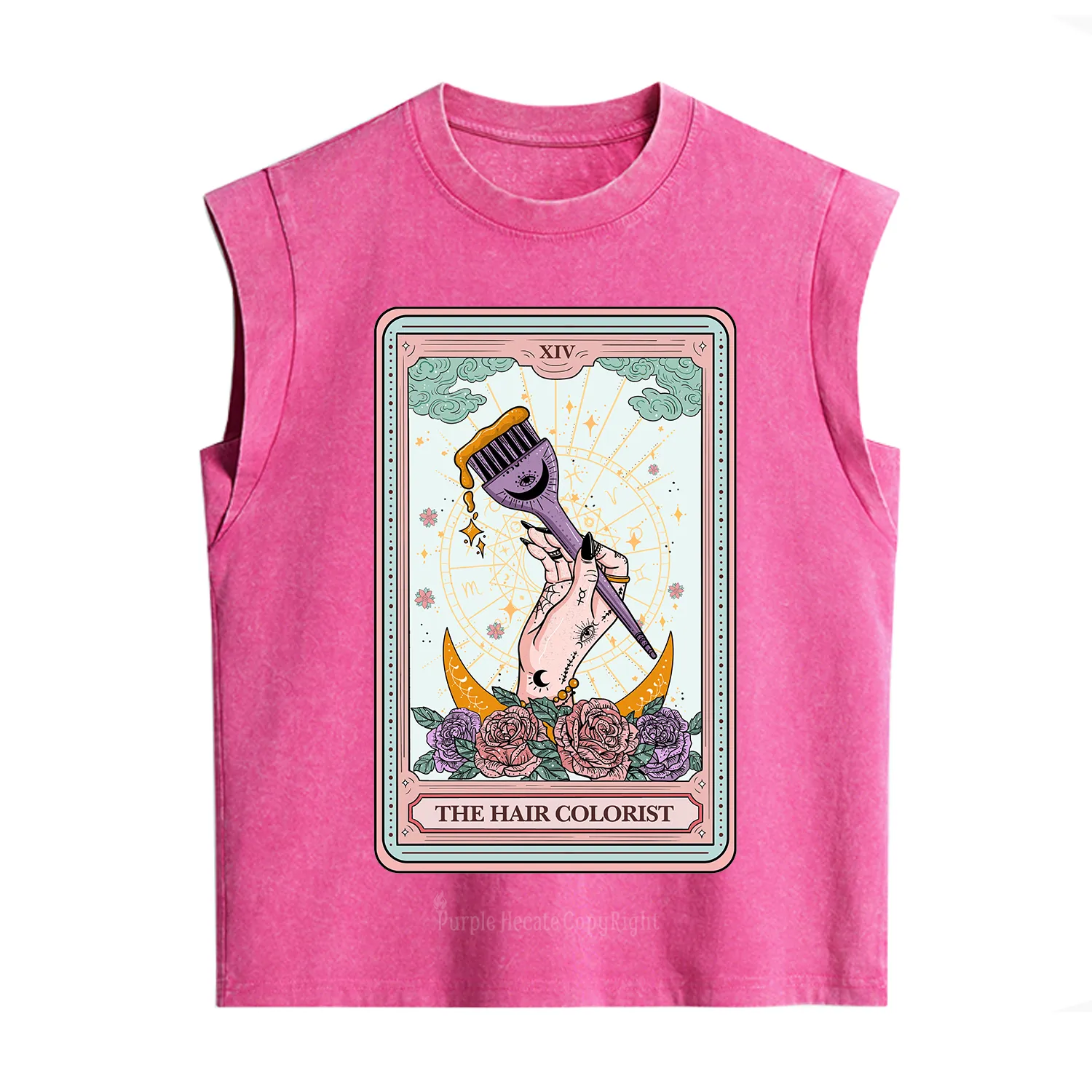 Purplehecate The Hair Colorist Tarot Vintage Washed Tank