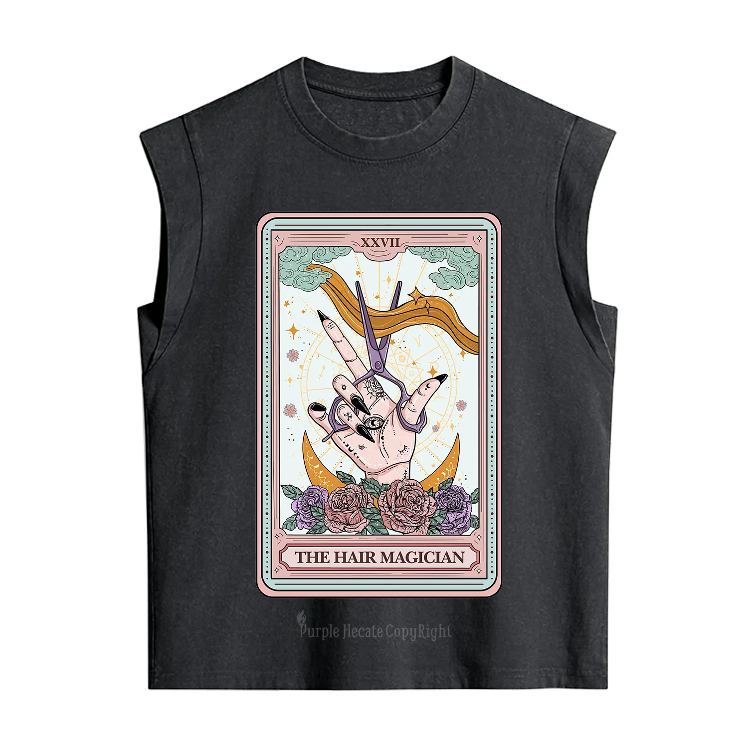 Purplehecate The Hair Magician Tarot Vintage Washed Tank