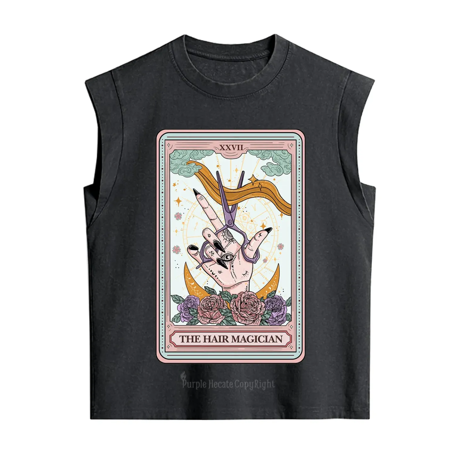 Purplehecate The Hair Magician Tarot Vintage Washed Tank
