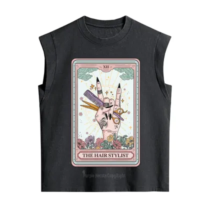 Purplehecate The Hair Stylist Tarot Vintage Washed Tank