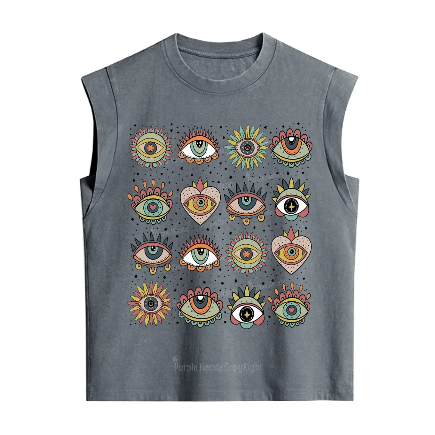[Copy]Purplehecate The Team Trash Raccoon & Possum Tarot Vintage Washed Tank