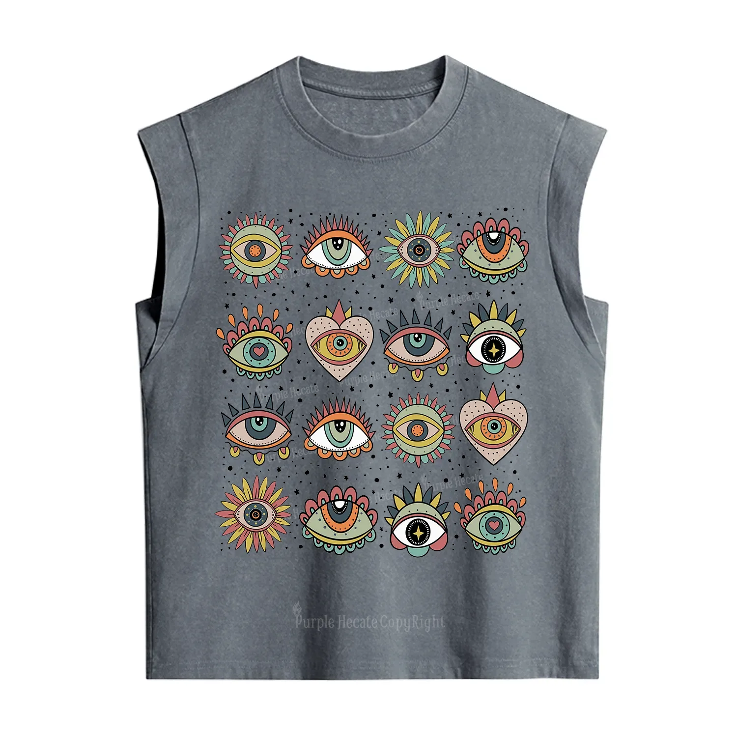 [Copy]Purplehecate The Team Trash Raccoon & Possum Tarot Vintage Washed Tank