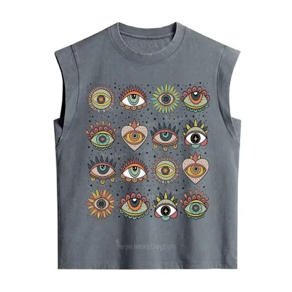 [Copy]Purplehecate The Team Trash Raccoon & Possum Tarot Vintage Washed Tank