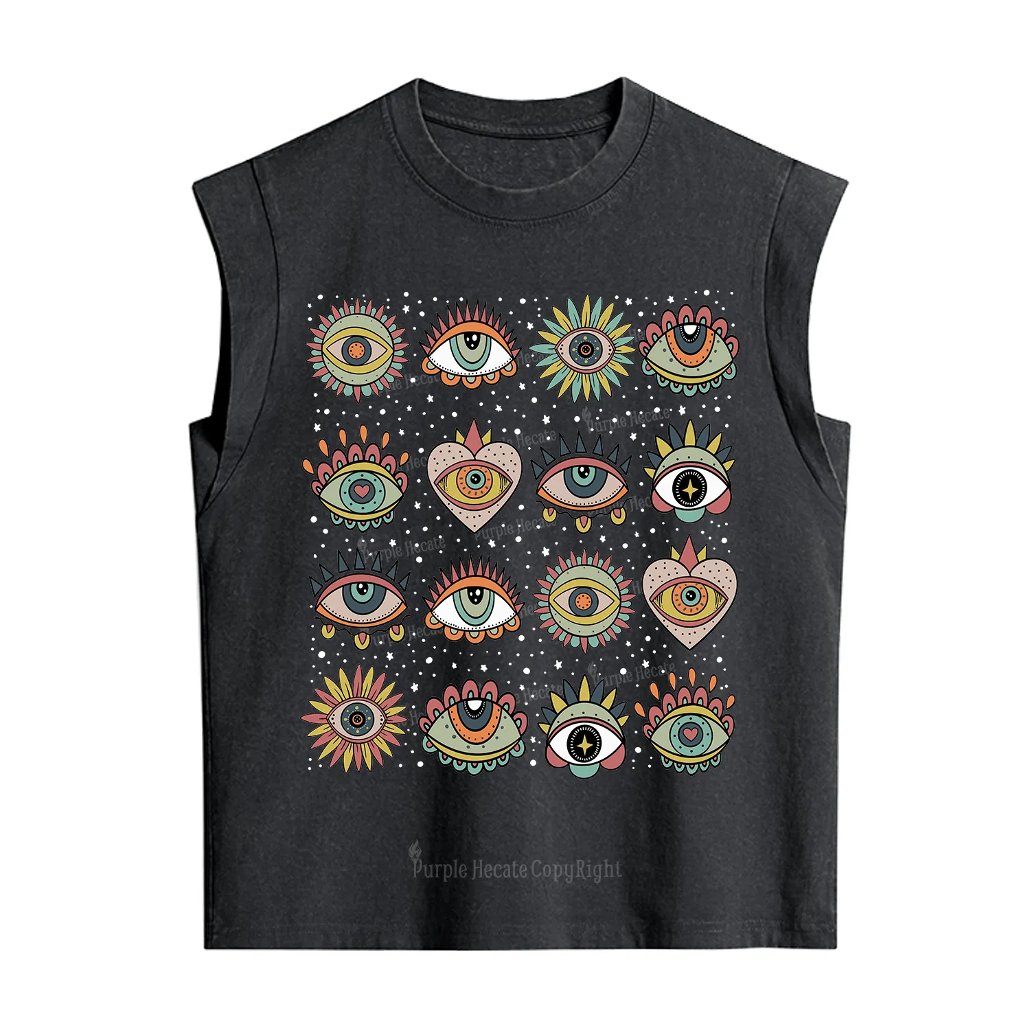 [Copy]Purplehecate The Team Trash Raccoon & Possum Tarot Vintage Washed Tank
