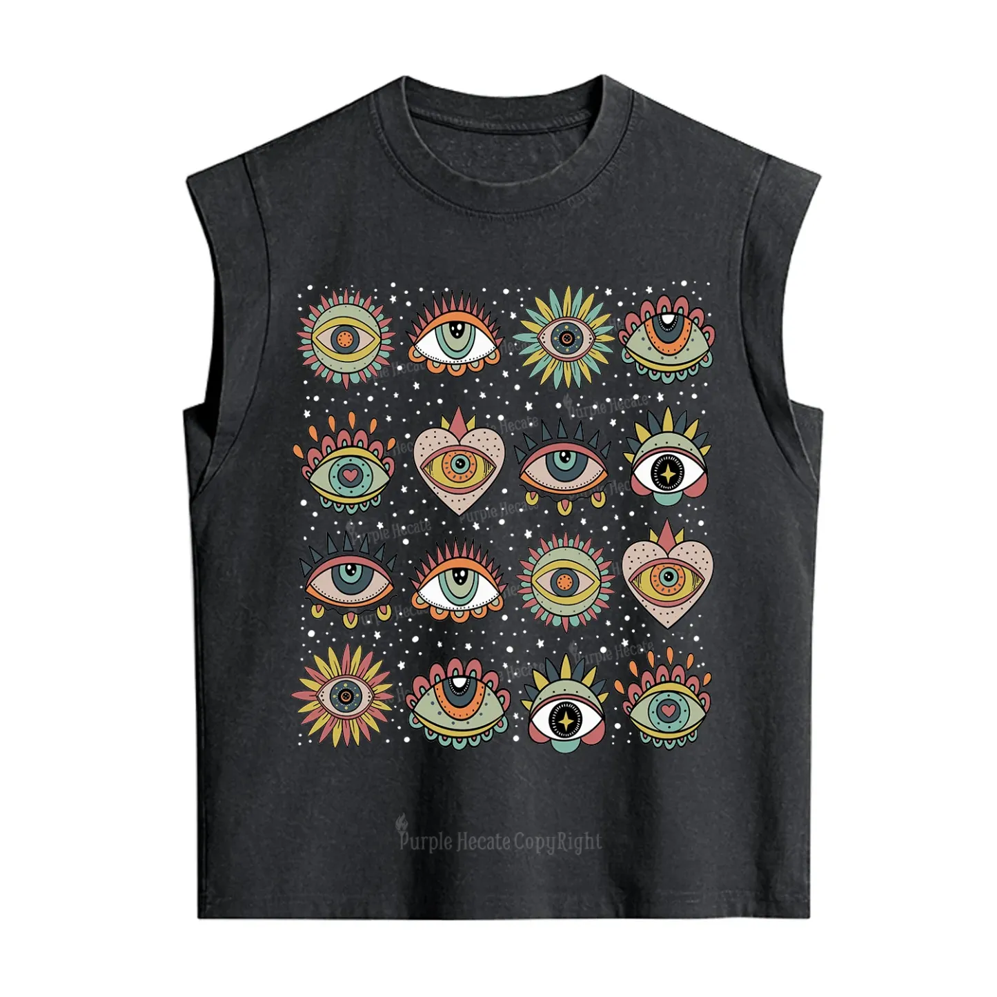 [Copy]Purplehecate The Team Trash Raccoon & Possum Tarot Vintage Washed Tank