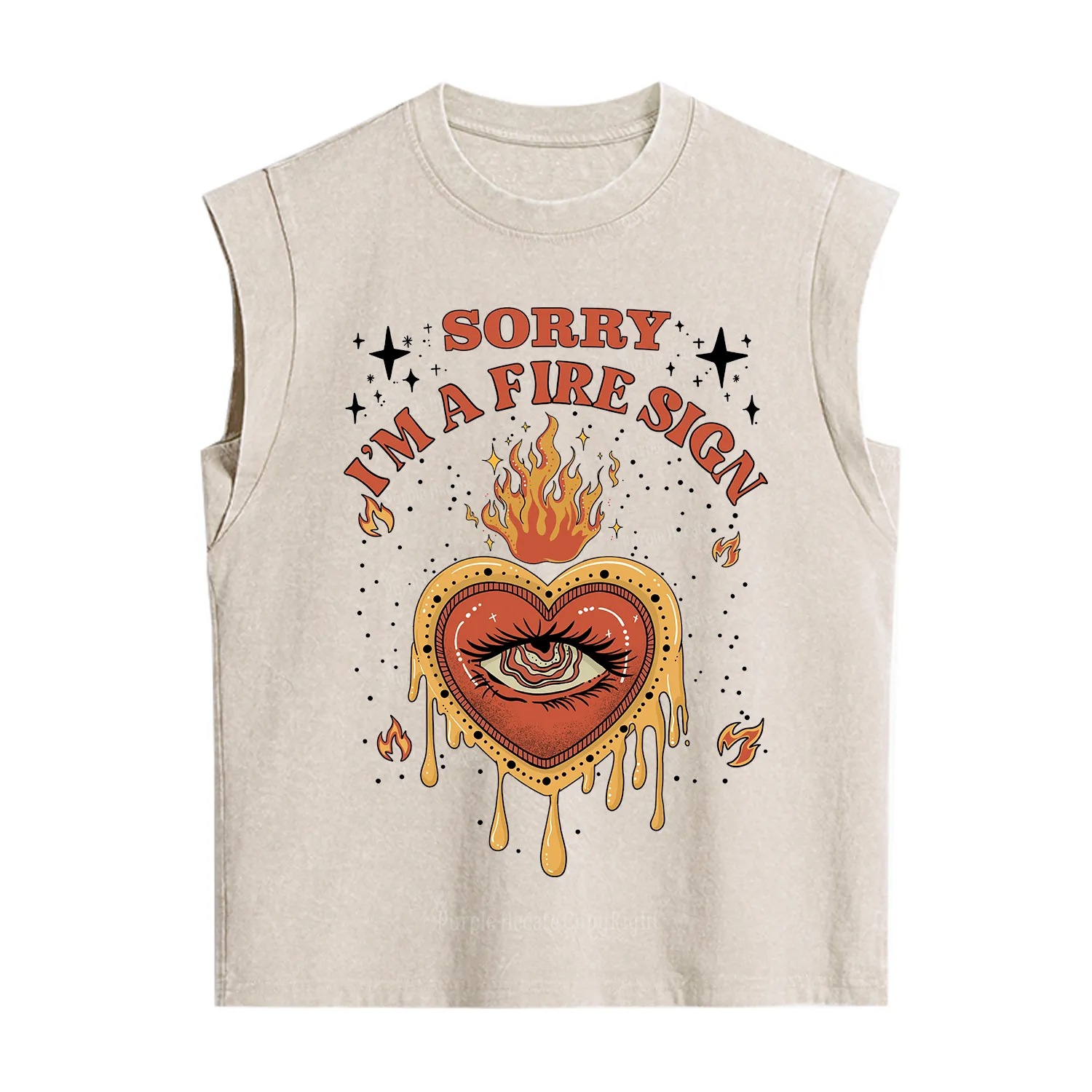 Purplehecate Sorry I'm A Fire Sign Vintage Washed Tank