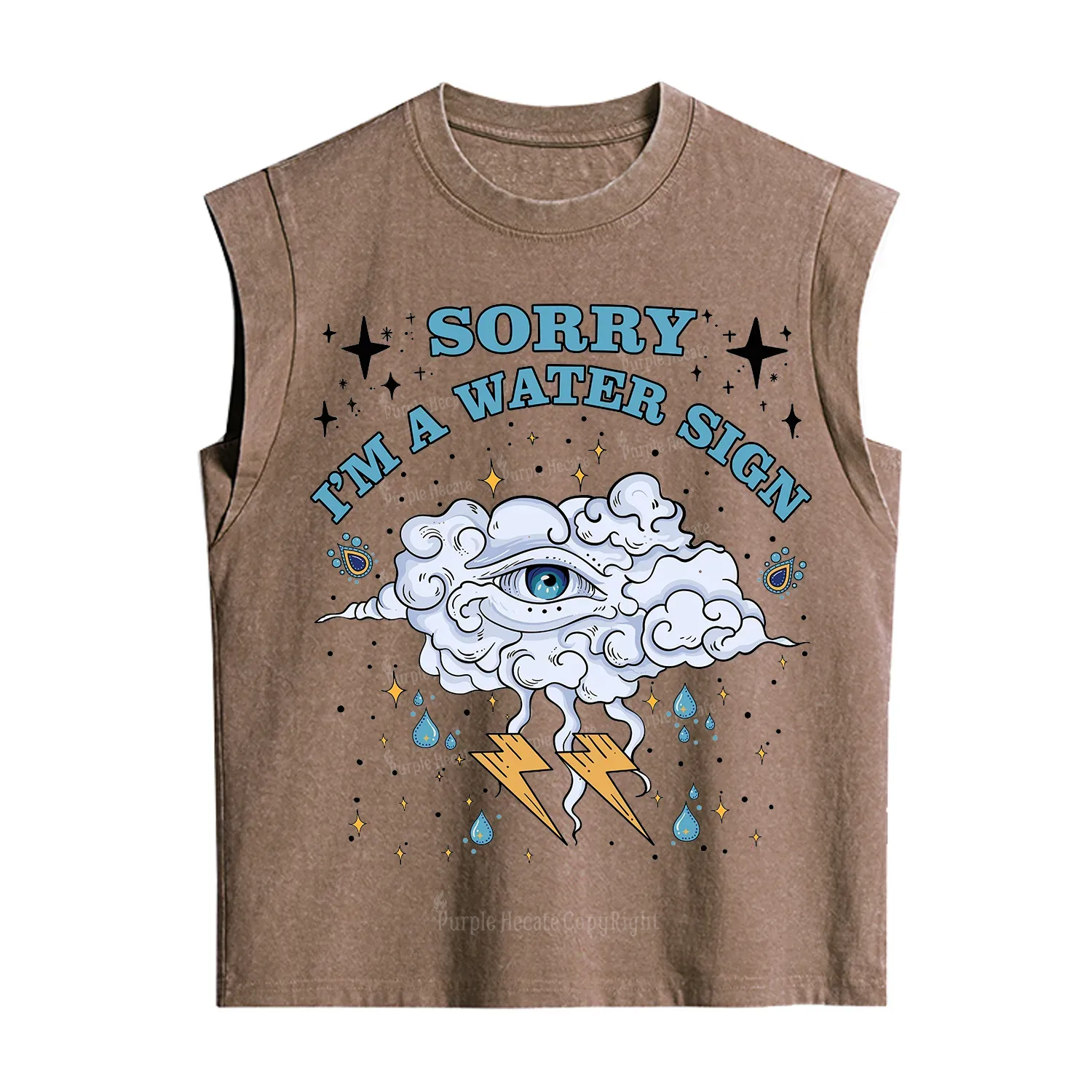 Purplehecate Sorry I'm A Water Sign Vintage Washed Tank