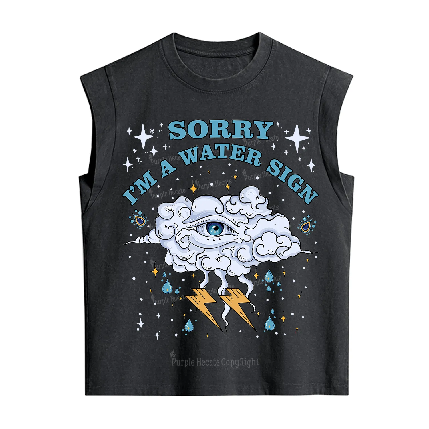 Purplehecate Sorry I'm A Water Sign Vintage Washed Tank