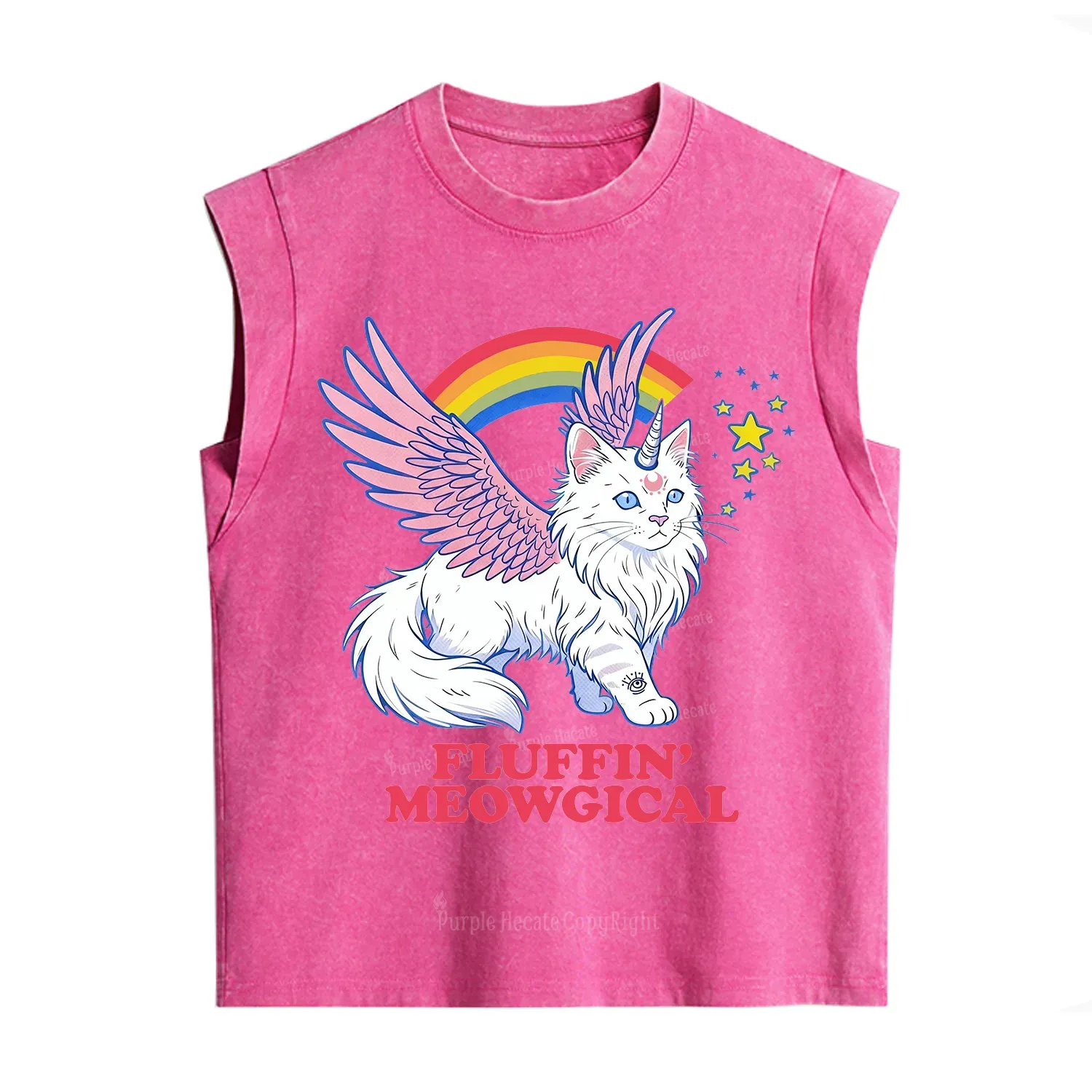 Purplehecate Fluffin Meowgical Vintage Washed Tank