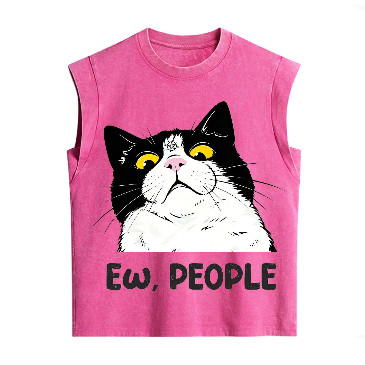 Purplehecate Ew People Cat Vintage Washed Tank