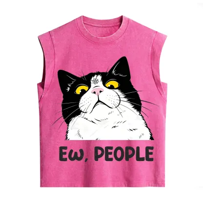 Purplehecate Ew People Cat Vintage Washed Tank