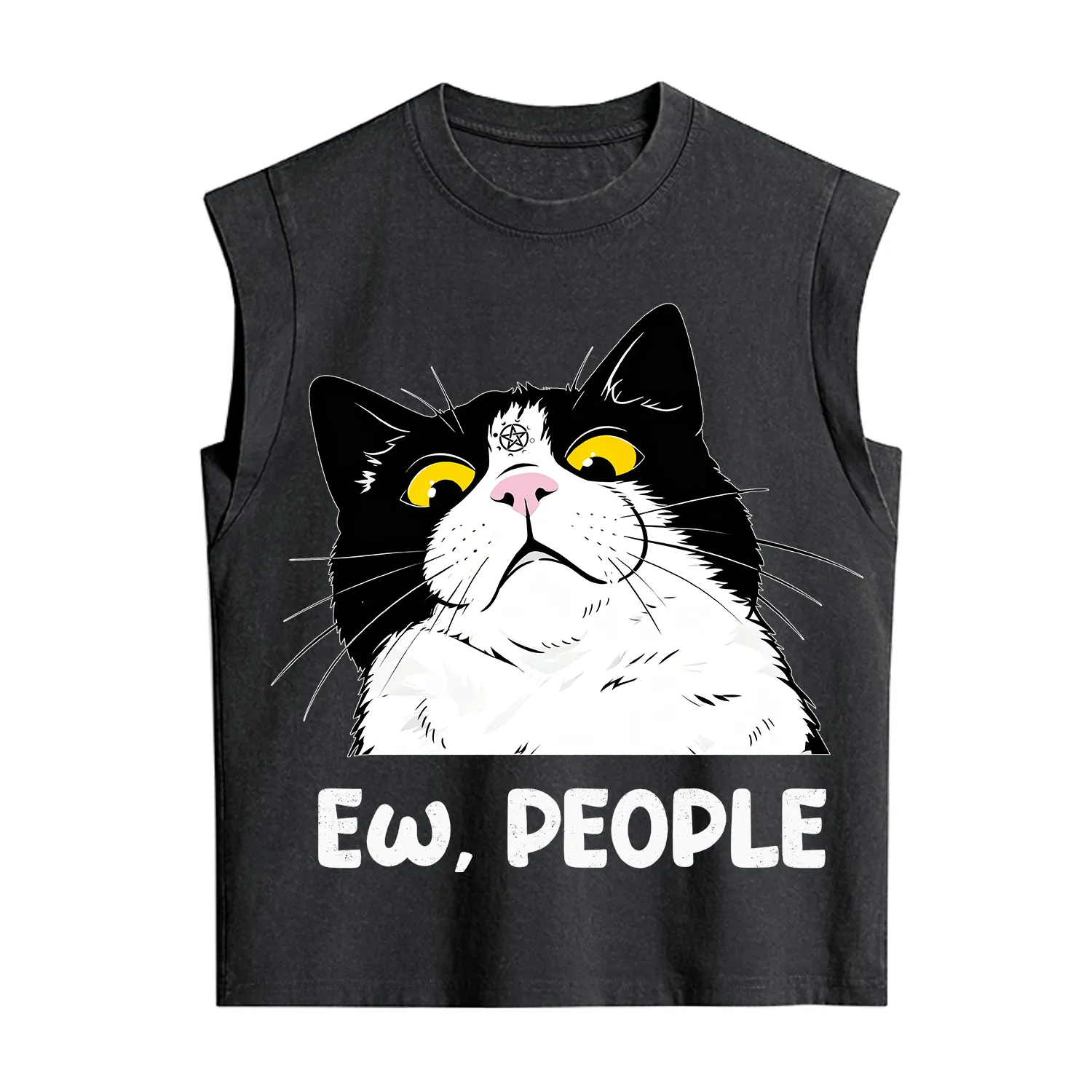 Purplehecate Ew People Cat Vintage Washed Tank