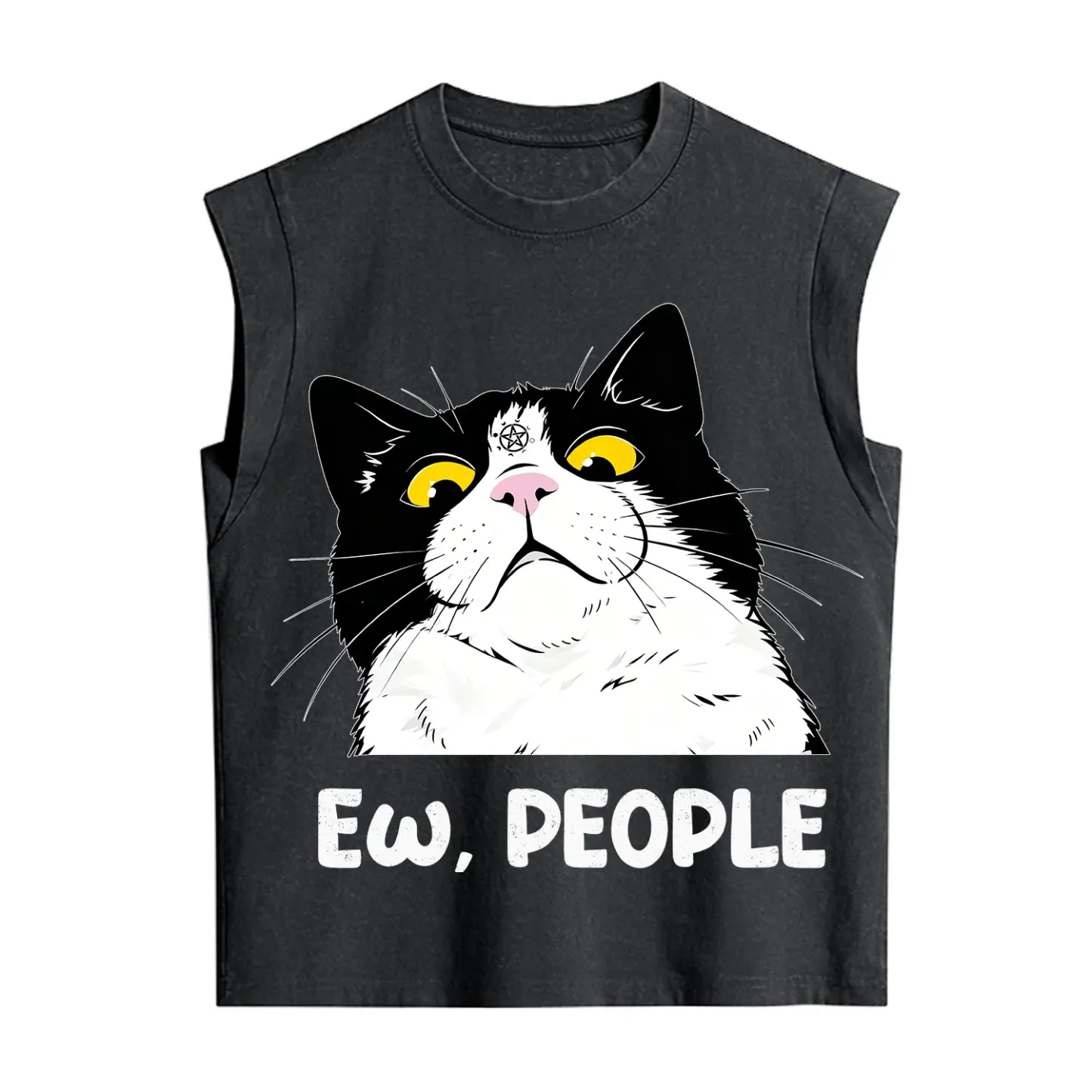 Purplehecate Ew People Cat Vintage Washed Tank