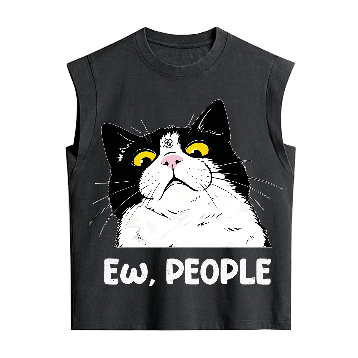 Purplehecate Ew People Cat Vintage Washed Tank