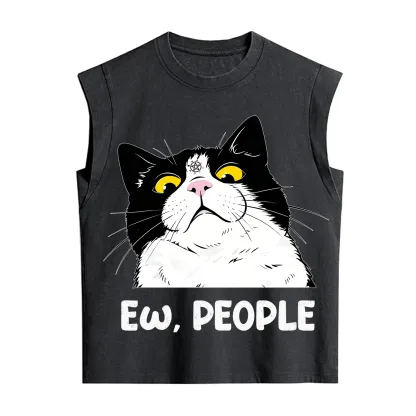 Purplehecate Ew People Cat Vintage Washed Tank