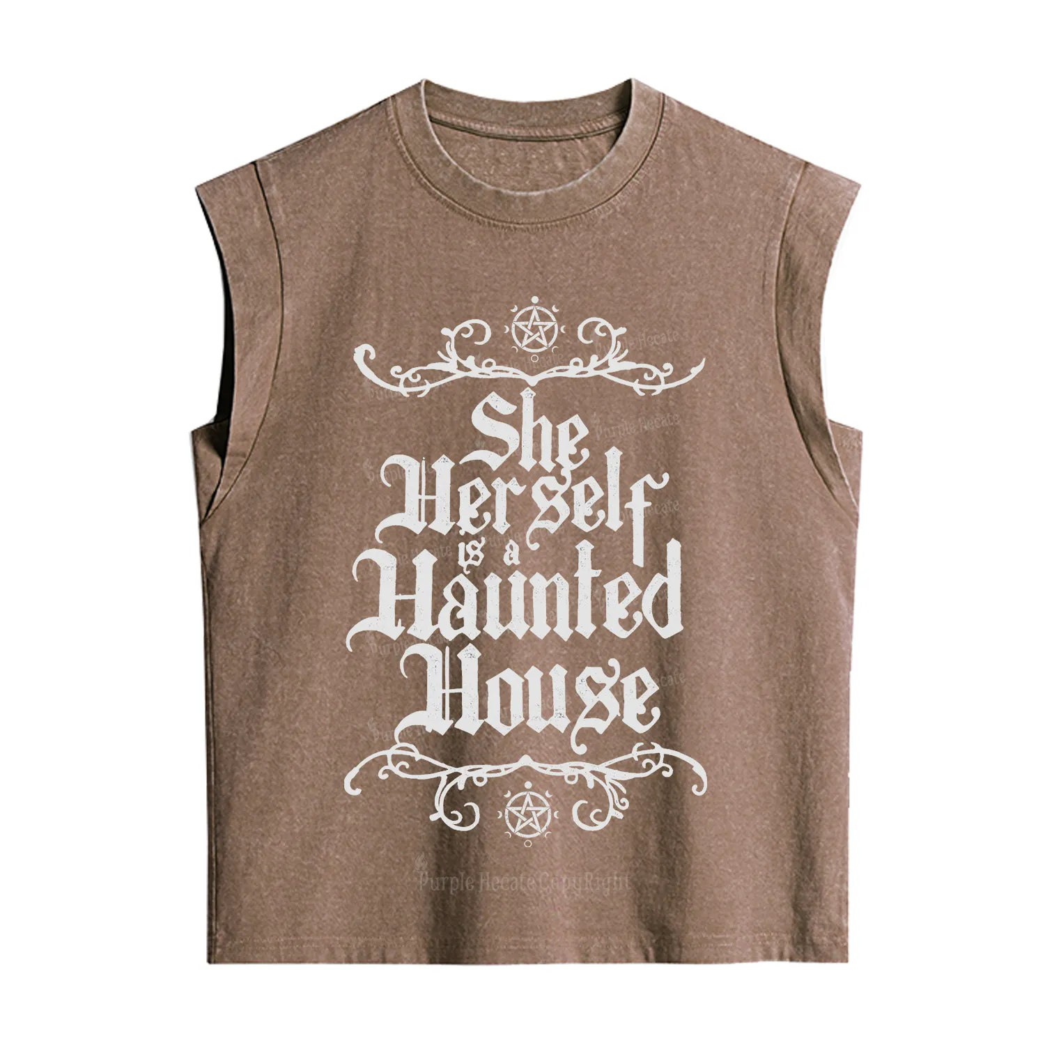 Purplehecate She Herself is a Haunted House Vintage Washed Tank