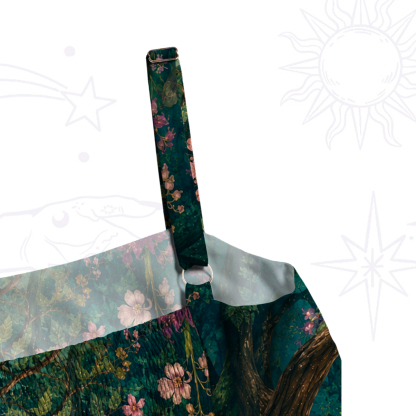 Purplehecate Magical Forest Fairy Witch Wide Straps Maxi Dress