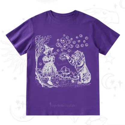Purplehecate Girl and Tiger T-Shirt