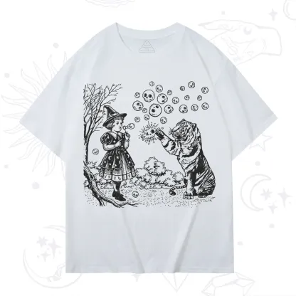 Purplehecate Girl and Tiger T-Shirt