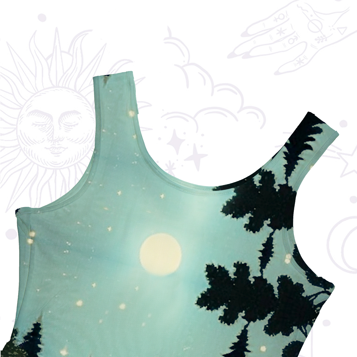 Purplehecate Fairy of the Magic Woods Mesh Maxi Tank Beach Dress