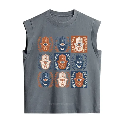 Purplehecate Hamsa Hand Vintage Washed Tank