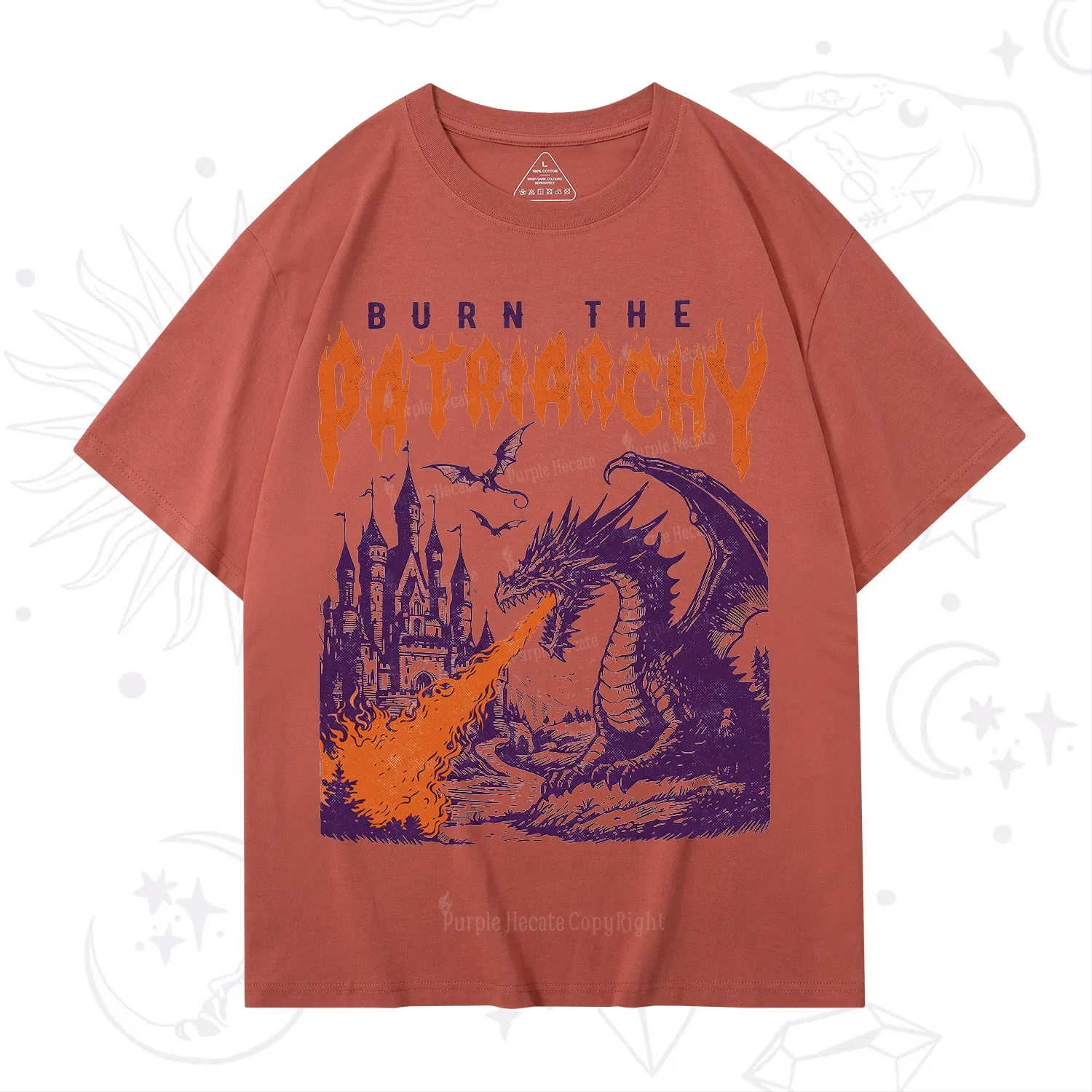 Purplehecate Burn the Patriarchy Dragon T-Shirt
