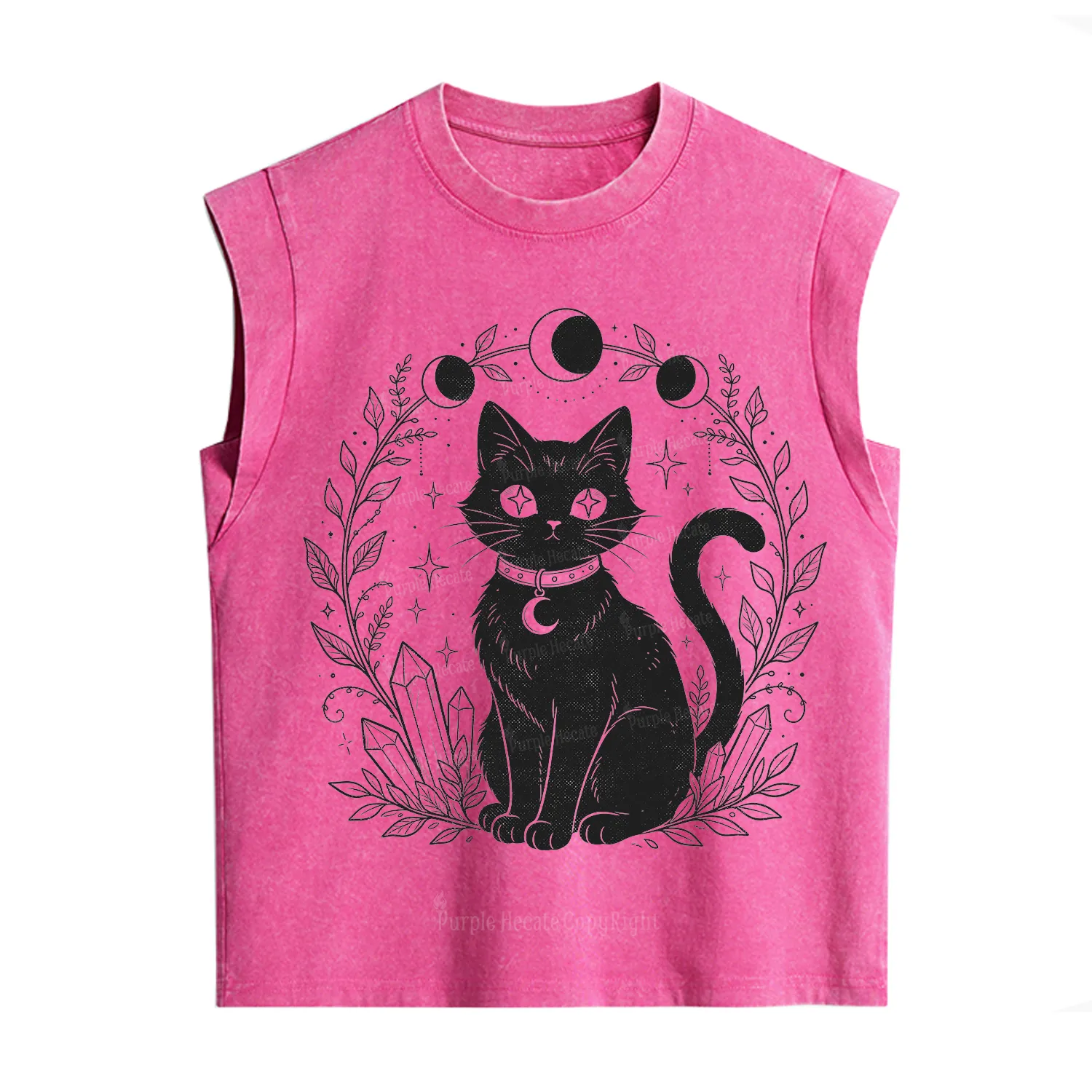 Purplehecate Mystical Cat Vintage Washed Tank